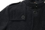 Wantdo Men's Black Wool Pea Coat Jacket - XX-Large
