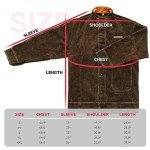 Men's Heavy Duty Leather Welding Jacket - Brown