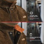 Men's Heavy Duty Leather Welding Jacket - Brown