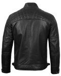 Men's Black Quilted Leather Jacket