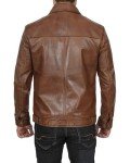 Choco Brown Lambskin Leather Jacket for Men