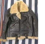Men's Brown Shearling Leather Aviator Bomber Jacket