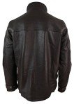 Men's 3/4 Leather Safari Jacket with Zip