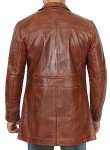 Brown Lambskin Leather Jacket for Men, XL