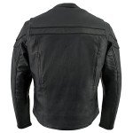 Men's Black Leather Sporty Crossover Motorcycle Jacket
