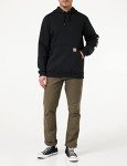 Carhartt Men's Black Hoodie with Logo - Large