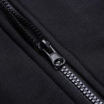 Men's Black Full Zip Fleece Hoodie with Pockets