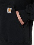 Carhartt Men's Black Hoodie with Logo - Large