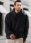 Men’s Big & Tall Casual Hoodie - Black