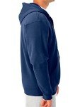Men's Navy Full Zip Hooded Sweatshirt - Plus Size