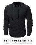 Men's Black Pullover Hoodie - Casual Workout Top