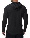 Men's Black Pullover Hoodie - Casual Workout Top
