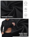 Men's Black Pullover Hoodie - Casual Workout Top