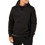 Men's Black Sherpa-Lined Pullover Hoodie - XL