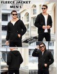 Men's Black Sherpa Lined Fleece Hoodie
