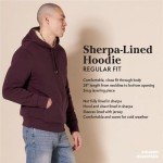 Men's Black Sherpa-Lined Pullover Hoodie - XL