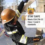 Men's Hi Vis Safety Zip-Up Hoodie - Black