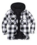 Men’s Quilted Hooded Flannel Jacket – Buffalo Plaid