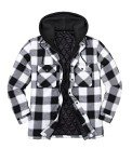 Men’s Quilted Hooded Flannel Jacket – Buffalo Plaid