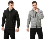 Men's 2-Pack Full Zip Hoodies - Black/Grey