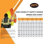 Men's Hi Vis Safety Zip-Up Hoodie - Black