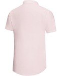 Men's Short Sleeve Casual Button Down Shirt - Light Pink