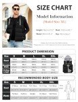 Men's Thick Quilted Sleeveless Winter Vest - Black
