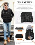 Men's Thick Quilted Sleeveless Winter Vest - Black