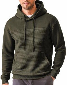 Men's Moss Green Casual Hoodie with Pocket