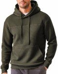 Men's Moss Green Casual Hoodie with Pocket