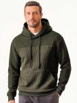 Men's Moss Green Casual Hoodie with Pocket