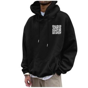 Funny Men's Hoodies - Black Friday QR Code Design