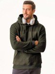 Men's Moss Green Casual Hoodie with Pocket
