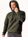 Men's Moss Green Casual Hoodie with Pocket