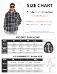 Oleda Men's Fleece Plaid Jacket with Hood
