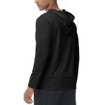 Men's Lightweight Long Sleeve Pullover Hoodie - Black