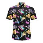 Funny Vintage 80s Hawaiian Button-Up Shirts for Men