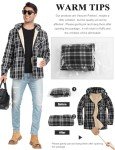 Oleda Men's Fleece Plaid Jacket with Hood