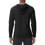 Men's Lightweight Long Sleeve Pullover Hoodie - Black