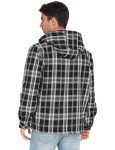 Oleda Men's Fleece Plaid Jacket with Hood