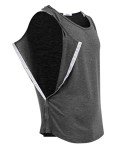 Men's Adaptive Tearaway Snap Tanks - Dark Grey