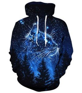 Galaxy Cat 3D Hoodie for Men - Cozy Sweatshirt