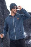 Men's Heavyweight Thermal Hoodie with Ribbed Cuffs