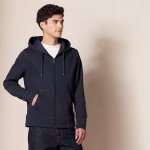 Men's Lightweight Full-Zip Hooded Sweatshirt - Dark Navy