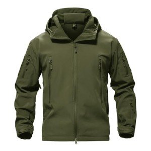 TACVASEN Men's Windproof Tactical Hoodie - Army Green