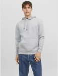 JACK & JONES Men's Light Grey Relaxed Fit Hoodie