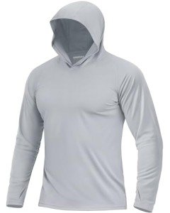 Men's UPF 50+ Swim Hoodie - Gray XL