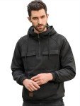Men's Tactical Black Quarter Zip Hoodie