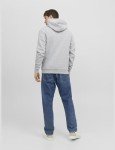 JACK & JONES Men's Light Grey Relaxed Fit Hoodie