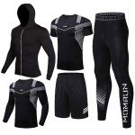 5PCS Men's Gym Workout Set for All Seasons
